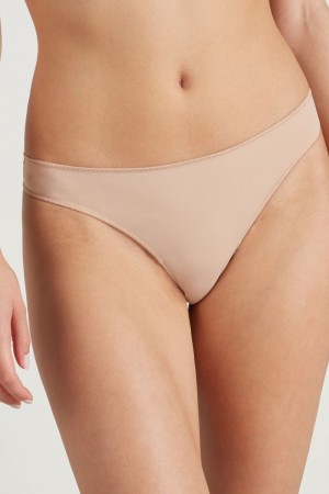G-Strings Tezenis Microfiber Damske Béžové Béžové Ruzove | SK-804379KQS