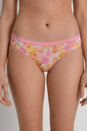 Nohavičky Tezenis Printed Bavlnene Damske Floral Spring Flowers Print | SK-783915YKB