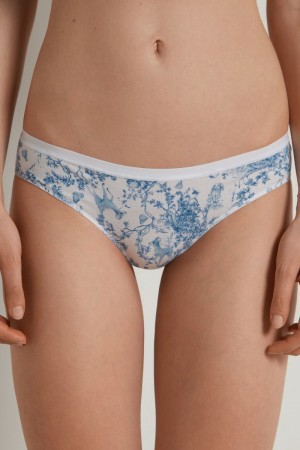 Nohavičky Tezenis Printed Bavlnene Damske Svetlo Modre | SK-375184KHX