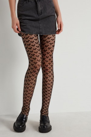 Pancuchy Tezenis Siroke Topanky Beehive Fishnet Damske Čierne | SK-012896ZMC