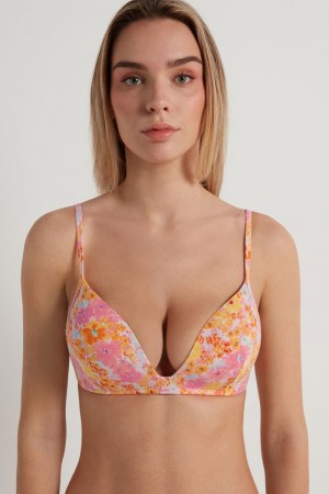 Podprsenky Tezenis London in Printed Bavlnene Damske Floral Spring Flowers Print | SK-631859YSO