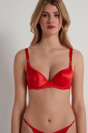 Podprsenky Tezenis Love Potion Moscow Push-up Damske Červené | SK-823709HZA