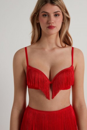 Podprsenky Tezenis My Valentine Los Angeles Super Push-Up Damske Červené | SK-425790BJW