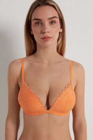 Podprsenky Tezenis Positano Cipkovane Polstrované Triangle Damske Oranžové | SK-384152LSO