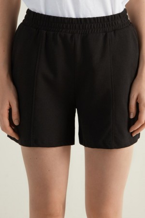 Sortky Tezenis Fleece with Pockets Damske Čierne | SK-365274VOL