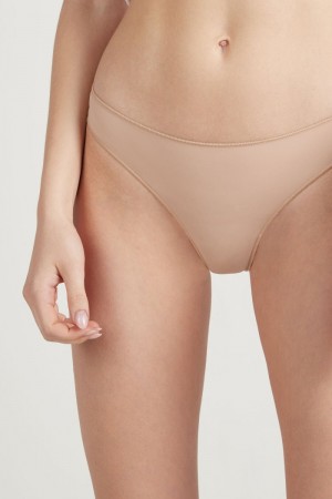 Spodne Pradlo Tezenis Microfiberzilian Damske Béžové Béžové Ruzove | SK-650892WPR
